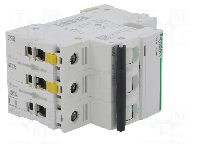 SCHNEIDER ELECTRIC Interruptor magnetotérmico iC60N 20A 3 polos Caract B