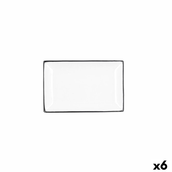 Quid Tapa Ahumados Porcelana Gastro Black 20x13x2 cm (6 Unidades) inevitable