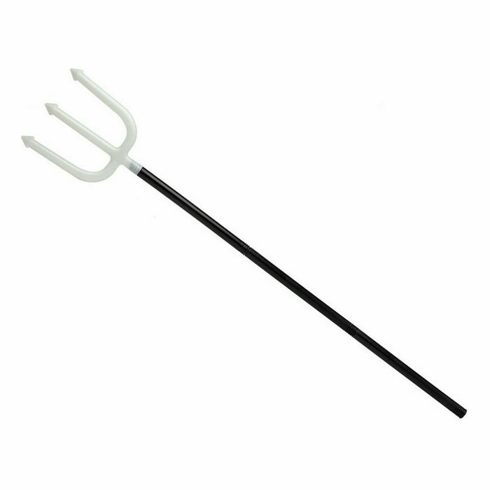 Atosa Tridente Halloween Blanco y Negro Brilla en la Oscuridad - 105 cm