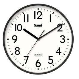 SAMI Reloj de Pared HQ Taiwan Red, Diámetro 30 cm, Negro