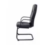 FORÖL Sillón Villa Confidente en Similpiel Negro con Brazos Fijos