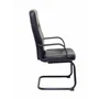 FORÖL Sillón Villa Confidente en Similpiel Negro con Brazos Fijos