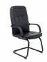 FORÖL Sillón Villa Confidente en Similpiel Negro con Brazos Fijos