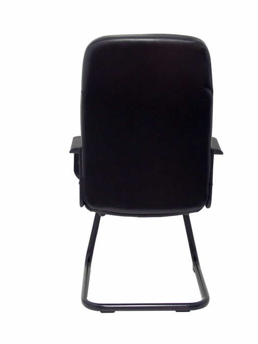 FORÖL Sillón Villa Confidente en Similpiel Negro con Brazos Fijos FORÖL Sillón Villa Confidente en Similpiel Negro con Brazos Fijos