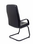 Silla Villa confidente tapizada con Similpiel color Negro. Brazos fijos