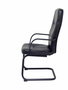 FORÖL Sillón Villa Confidente en Similpiel Negro con Brazos Fijos