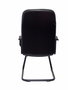Silla Villa confidente tapizada con Similpiel color Negro. Brazos fijos