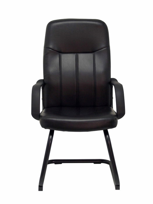 FORÖL Sillón Villa Confidente en Similpiel Negro con Brazos Fijos FORÖL Sillón Villa Confidente en Similpiel Negro con Brazos Fijos