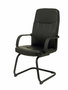 FORÖL Sillón Villa Confidente en Similpiel Negro con Brazos Fijos