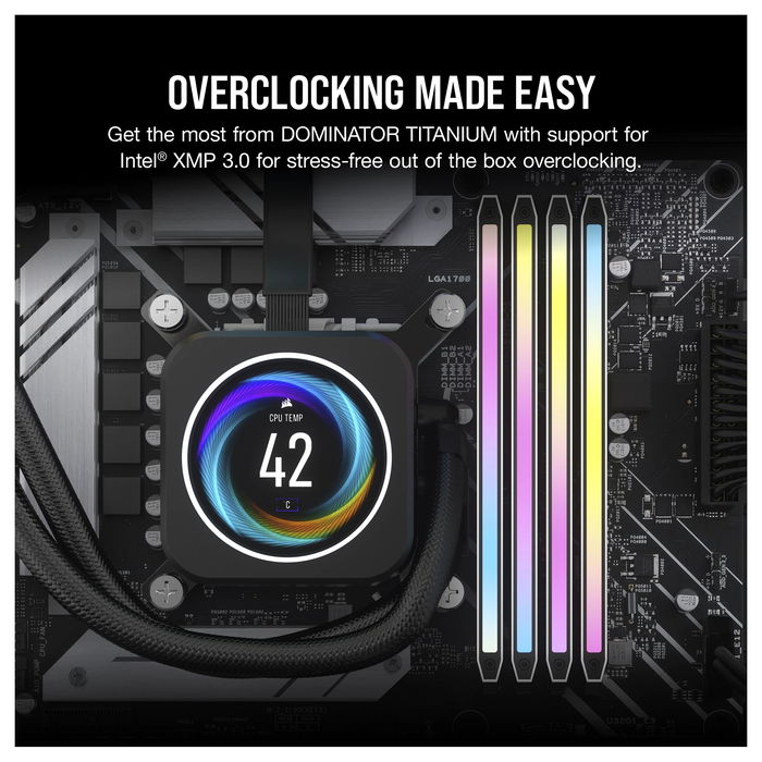 Corsair Dominator Titanium RGB CMP64GX5M4B6000C36W KIT 64GB (4x16GB) DDR5 6000MHz CL36 DIMM 288-pin