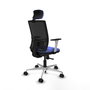 PIQUERAS Y CRESPO Silla de oficina Yunquera con mecanismo Sincro Azul claro y Negro