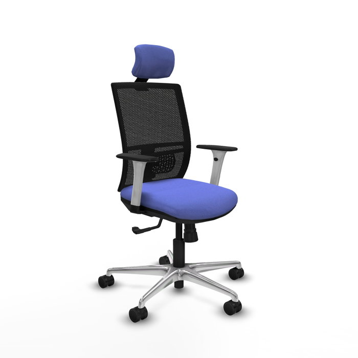 PIQUERAS Y CRESPO Silla de oficina Yunquera con mecanismo Sincro Azul claro y Negro PIQUERAS Y CRESPO Silla de oficina Yunquera con mecanismo Sincro Azul claro y Negro