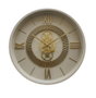 DKD Home Decor Reloj de Pared de Hierro y Cristal Beige y Dorado