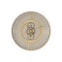DKD Home Decor Reloj de Pared de Hierro y Cristal Beige y Dorado