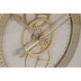 DKD Home Decor Reloj de Pared de Hierro y Cristal Beige y Dorado