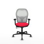 PIQUERAS Y CRESPO Silla de oficina Jorquera con mecanismo Sincro/Traslack, Rojo y Blanco