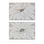 DKD Home Decor Cuadro Lienzo Flor Surtido de 2 Piezas 122x82x4,5 cm, Blanco y Beige