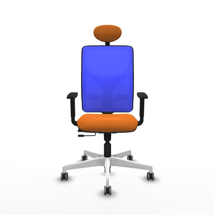 PIQUERAS Y CRESPO Silla de oficina Motilla Naranja y Azul