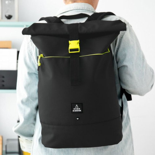 Mr. Wonderful Mochila para Portátil WOA11126EM, Negro, Resistente al Agua, Diseño Casual