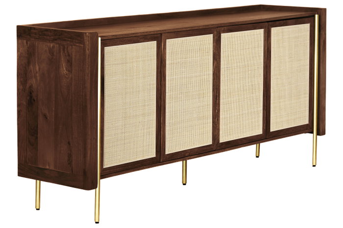 DKD Home Decor Buffet Mango y Fibra Sixti Bala Natural