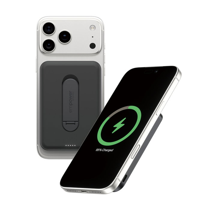 PanzerGlass empower Bank con Spin Stand 5000mAh Space Black