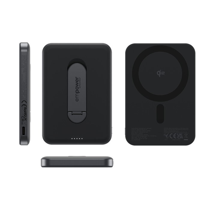 PanzerGlass empower Bank con Spin Stand 5000mAh Space Black