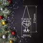 Bambasy Pájaro de Navidad LED Frostine 21cm Rojo y gris