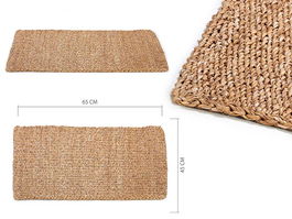 Giftdecor Alfombra Rectangular 65x45 cm Marrón (Set de 10)