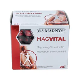 MARNYS Magvital 20Viales Magnesio y Vitamina B6 para Rendimiento Deportivo