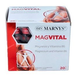 MARNYS Magvital 20 viales con magnesio y vitamina B6