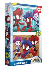 Educa Puzzle 2x20 Piezas Spidey & His Amazing Friends Waterwebs para Niños +3 Años Multilingüe (ES, EN, FR, DE, IT, PT, NL)