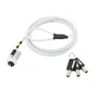 Mobilis 001328 Candado de Seguridad Antirrobo con Llave para Portátil, Cable de Acero 1.8 m, Blanco