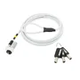 Mobilis 001328 Candado de Seguridad Antirrobo con Llave para Portátil, Cable de Acero 1.8 m, Blanco