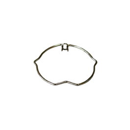 Edm Aro Metalico Soporte Lampara Dicroica Plateado - Medida Interna 7.5cm Externa 8cm