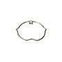 Edm Aro Metalico Soporte Lampara Dicroica Plateado - Medida Interna 7.5cm Externa 8cm
