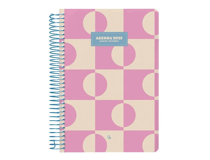 Agenda Espiral Liderpapel Classic 2025 Dia Pagina Expositor De 12 Unidades Surtidas Papel 70 gr