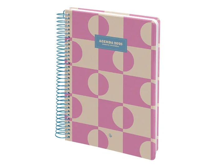 Agenda Espiral Liderpapel Classic 2025 Dia Pagina Expositor De 12 Unidades Surtidas Papel 70 gr