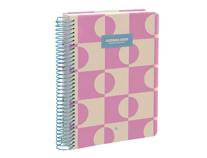 Agenda Espiral Liderpapel Classic 2025 Dia Pagina Expositor De 12 Unidades Surtidas Papel 70 gr