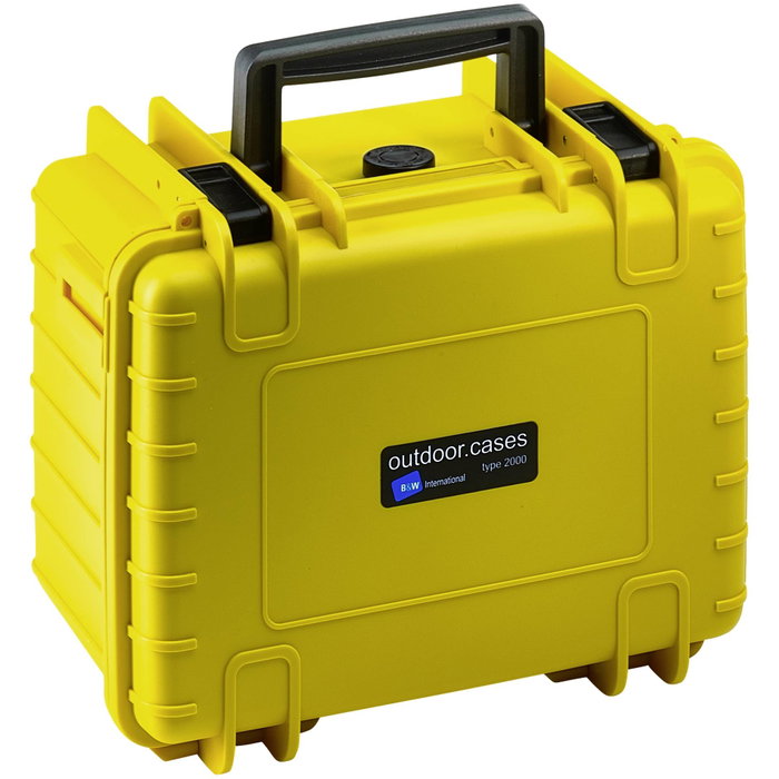 B&W Outdoor Case Type 2000 Amarillo con Inserto de Espuma