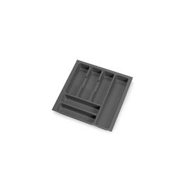 Emuca Cubertero Optima Vertex/Concept profundidad 500mm, tablero 16mm, módulo 450mm, Plástico, Gris antracita