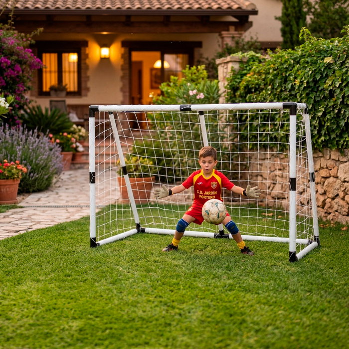 CB Sports Portería de fútbol para niños con pelota e hinchador