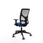 PIQUERAS Y CRESPO Silla de oficina Motilla con Mecanismo Sincro, Azul y Blanco