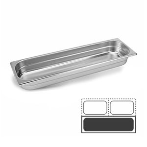 VOLLRATH PUJADAS Cubeta GN 2/4 Inox 18/10, 53x16.2x6.5 cm, Capacidad 4 Litros VOLLRATH PUJADAS Cubeta GN 2/4 Inox 18/10, 53x16.2x6.5 cm, Capacidad 4 Litros