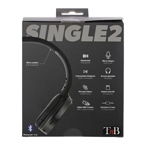 T'nB SINGLE 2 Auriculares Inalámbricos y Alámbricos Bluetooth 5.0 Negro T'nB SINGLE 2 Auriculares Inalámbricos y Alámbricos Bluetooth 5.0 Negro
