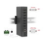 DeLOCK 60687 Hub de interfaz con 8 puertos USB 2.0 Type-A y carcasa de metal