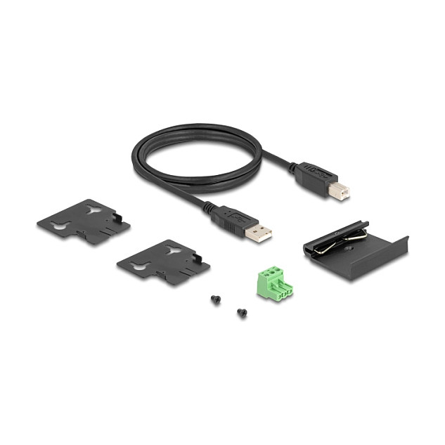 DeLOCK 60687 Hub de interfaz con 8 puertos USB 2.0 Type-A y carcasa de metal