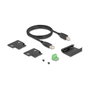DeLOCK 60687 Hub de interfaz con 8 puertos USB 2.0 Type-A y carcasa de metal