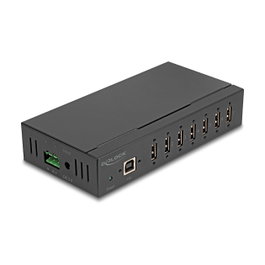 DeLOCK 60687 Hub de interfaz con 8 puertos USB 2.0 Type-A y carcasa de metal