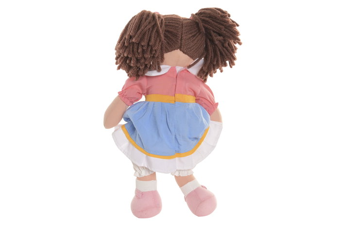 DKD Home Decor Muñeca Kids Rosa Azul 15 x 35 x 24 cm (4 Unidades)