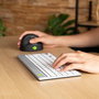 R-Go Tools Teclado Ergonómico Compact Break QWERTZ (DE) Bluetooth Blanco con Software de Pausas y Diseño Ultrafino